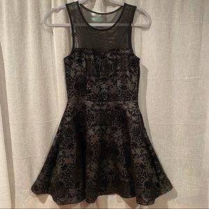 Three Pink Hearts Black Dress